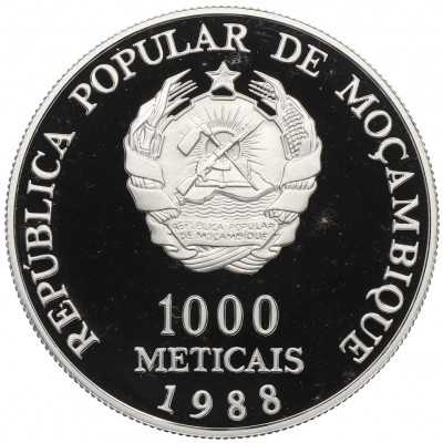 1000 метикалов 1988 года Мозамбик «Визит Папы Иоанна Павла II»