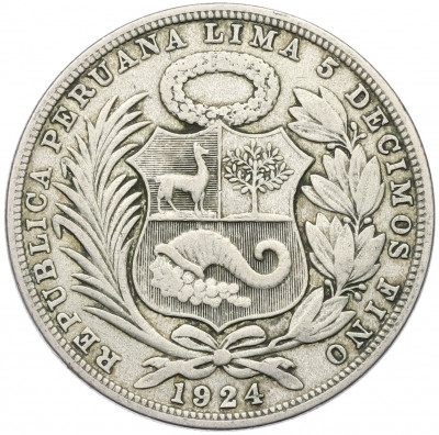 1 соль 1924 года Перу