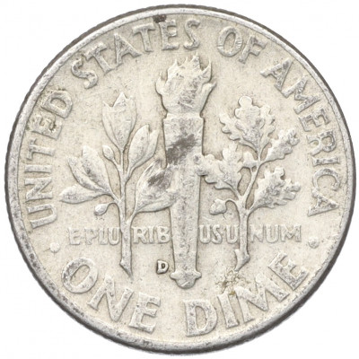 1 дайм (10 центов) 1960 года D США