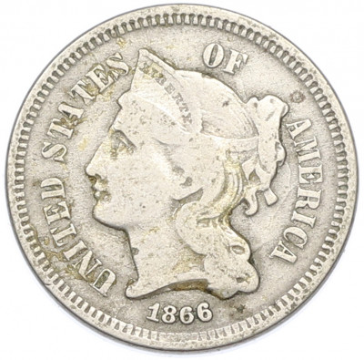 3 цента 1866 года США
