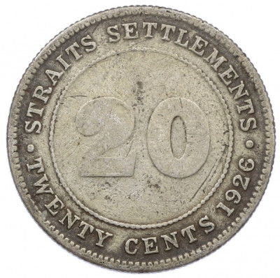 20 центов 1926 года Стрейтс Сетлментс