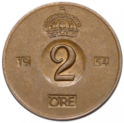 2 эре 1954 года Швеция