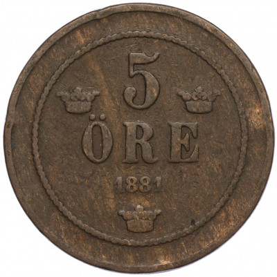 5 эре 1881 года Швеция