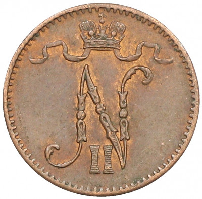 1 пенни 1909 года Русская Финляндия