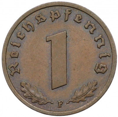 1 рейхспфенниг 1937 года F Германия