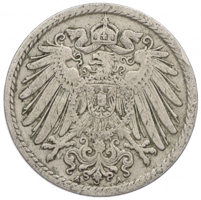 5 пфеннигов 1907 года A Германия