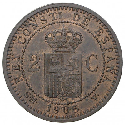2 сентимо 1905 года Испания