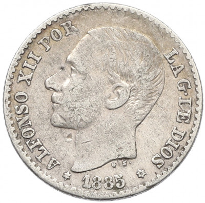 50 сентимо 1885 года Испания