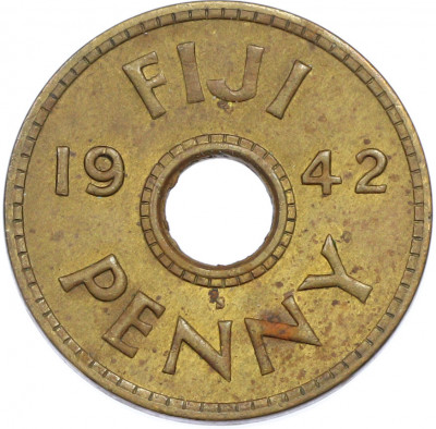 1 пенни 1942 года Фиджи