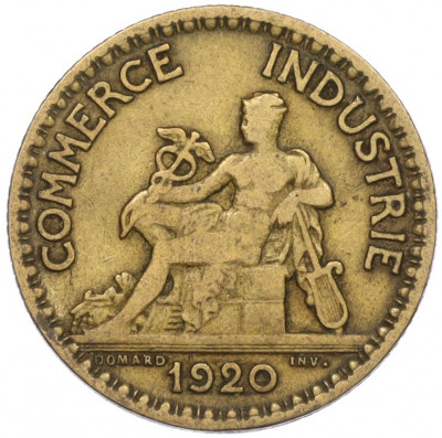 1 франк 1920 года Франция