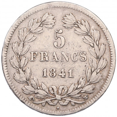 5 франков 1841 года W Франция