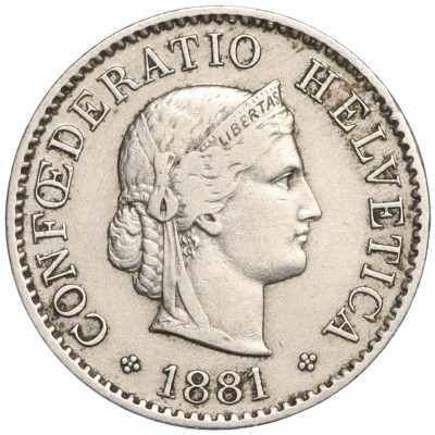 5 раппенов 1881 года Швейцария