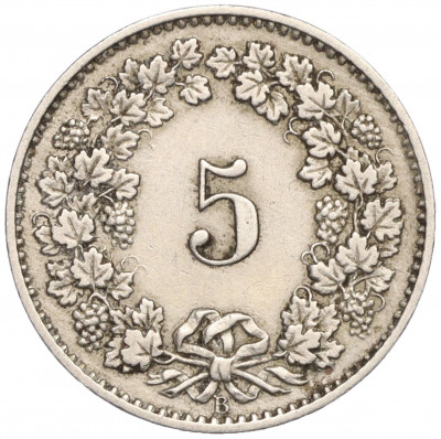 5 раппенов 1881 года Швейцария