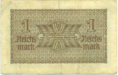 1 рейхсмарка 1939 года Германия (Для оккупированных территорий)