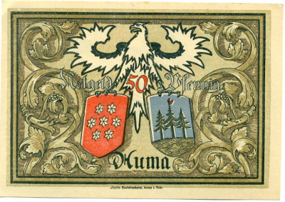 50 пфеннигов 1921 года Германия — Аума (Нотгельд)
