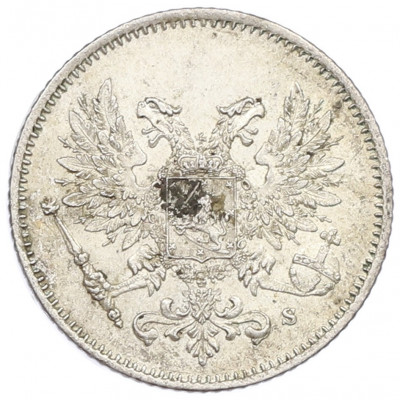 25 пенни 1917 года Русская Финляндия — Орел без корон (Временное правительство)