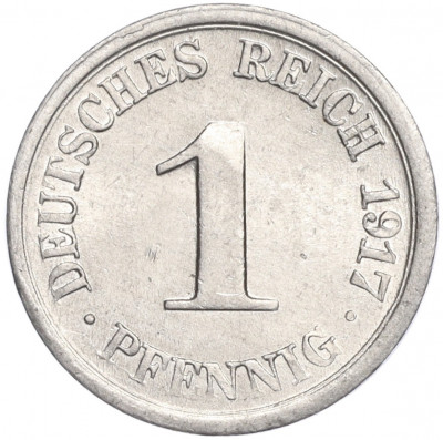 1 пфенниг 1917 года F Германия