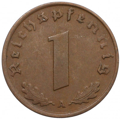 1 рейхспфенниг 1937 года A Германия