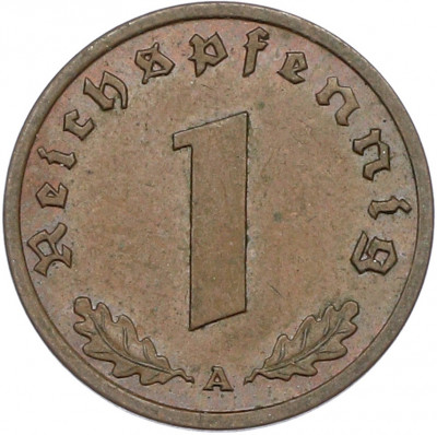 1 рейхспфенниг 1939 года A Германия
