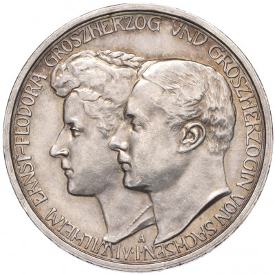 3 марки 1910 года A Германия (Саксен-Веймар-Эйзенах) «Свадьба Вильгельма и Феодоры»