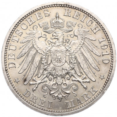 3 марки 1910 года A Германия (Саксен-Веймар-Эйзенах) «Свадьба Вильгельма и Феодоры»