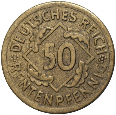 50 рентенпфеннигов 1924 года A Германия