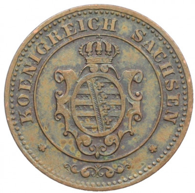 2 пфеннига 1869 года Саксония