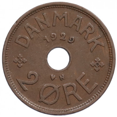 2 эре 1929 года Дания