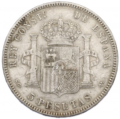 5 песет 1898 года Испания