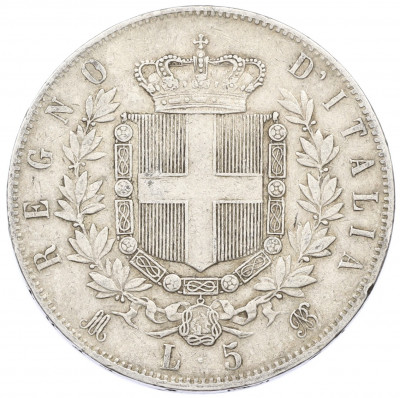 5 лир 1874 года M Италия