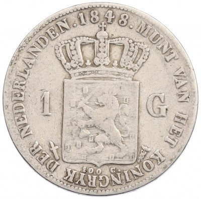 1 гульден 1848 года Нидерланды