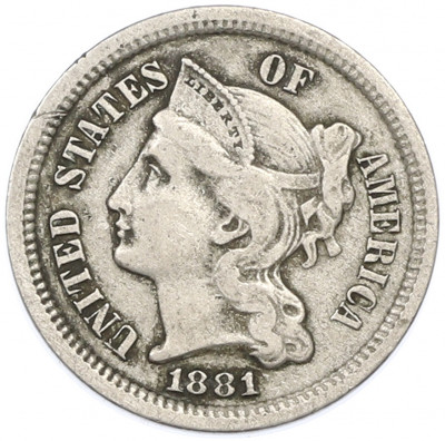 3 цента 1881 года США