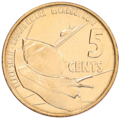 5 центов 2016 года Сейшелы