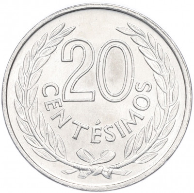 20 сентесимо 1965 года Уругвай