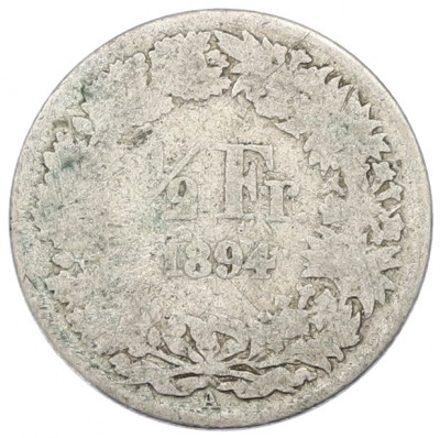 1/2 франка 1894 года Швейцария
