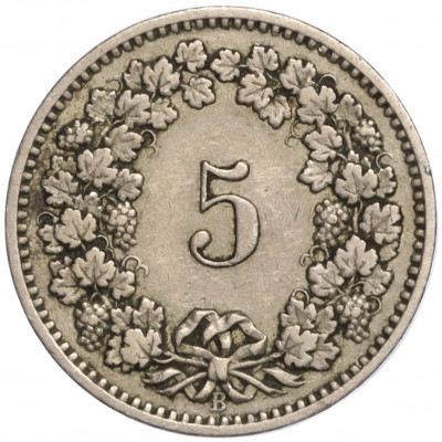 5 раппенов 1885 года Швейцария