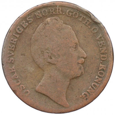 2/3 скиллинга 1847 года Швеция