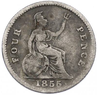 4 пенса 1855 года Великобритания