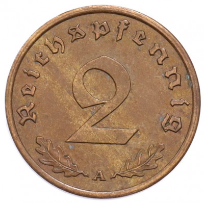 2 рейхспфеннига 1940 года A Германия
