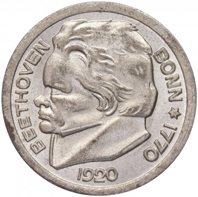 25 пфеннигов 1920 года Германия — город Бонн «Бетховен» (Нотгельд)