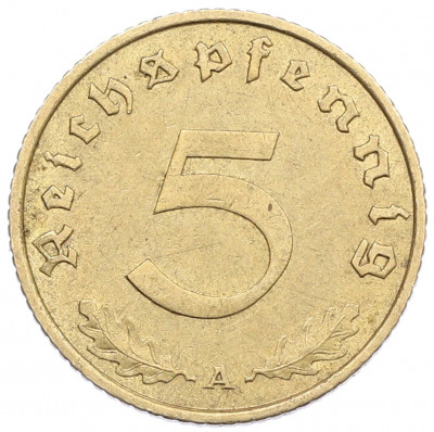 5 рейхспфеннигов 1938 года A Германия