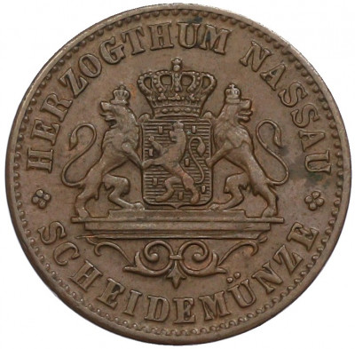 1 крейецер 1863 года Нассау