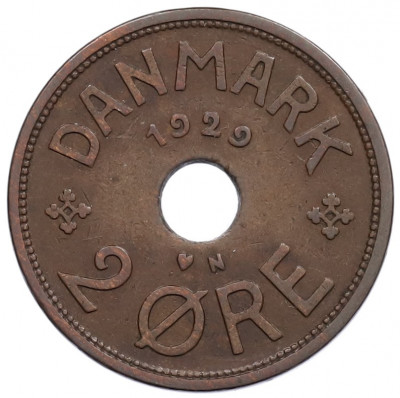 2 эре 1929 года Дания