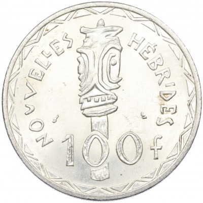 100 франков 1966 года Новые Гебриды