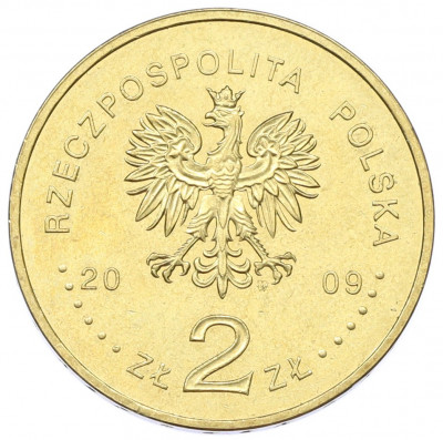 2 злотых 2009 года Польша «100 лет поисково-спасательной службы в Татрах»