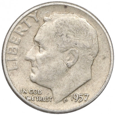 1 дайм (10 центов) 1957 года США