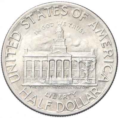 1/2 доллара (50 центов) 1946 года США «100 лет штату Айова»