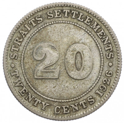 20 центов 1926 года Стрейтс Сетлментс