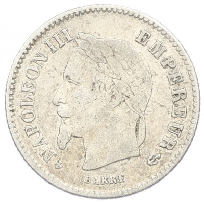 20 сантимов 1867 года BB Франция