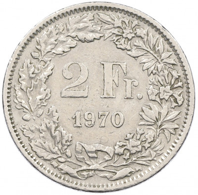 2 франка 1970 года Швейцария